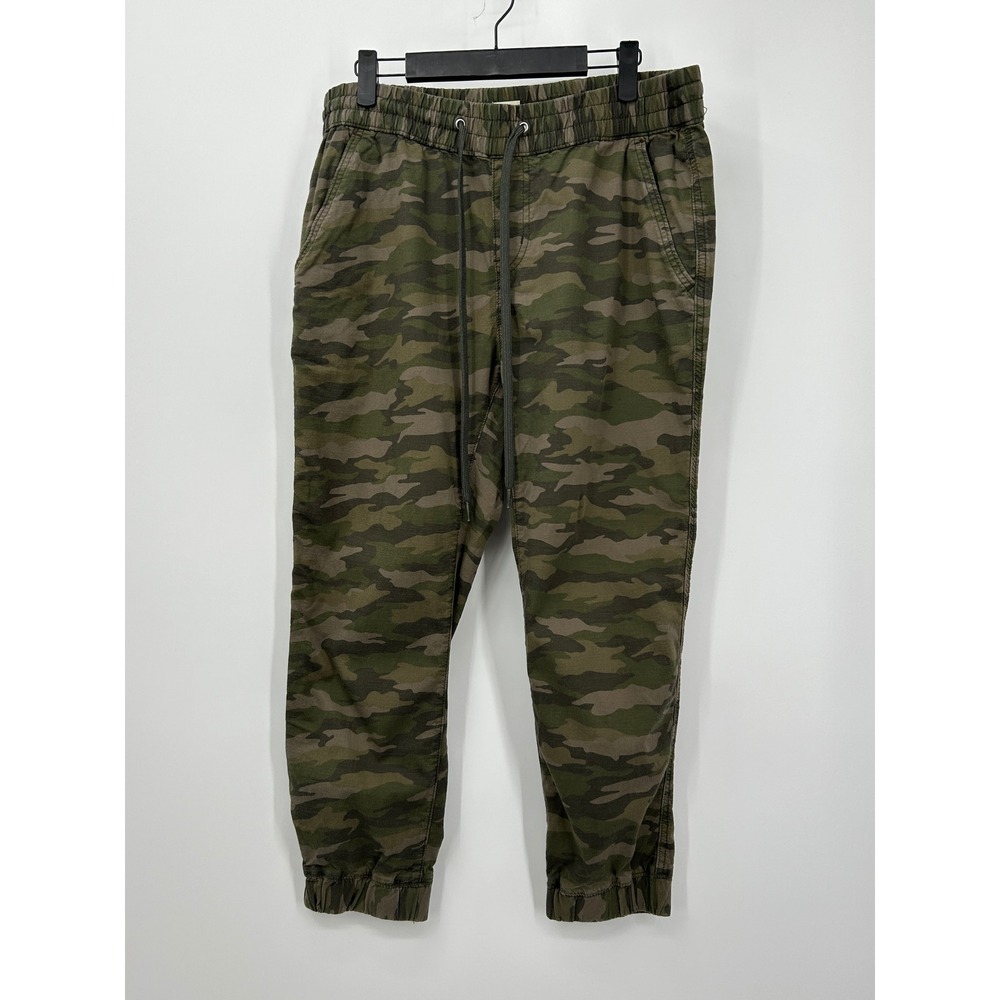 Levis Womens Green Camo Print Drawstring Elastic Waist Jogger Pants Large